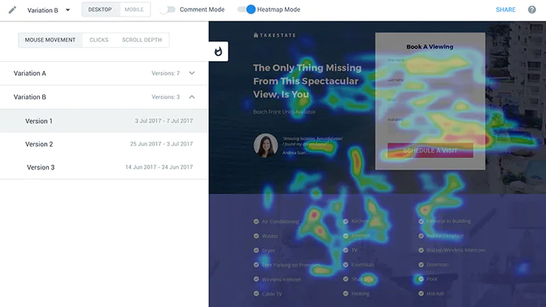 instapage heatmap